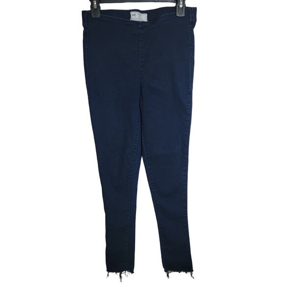 Free People Denim Raw Hem Skinny Jeggings Size 28 - Picture 1 of 3